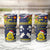 Niue Monuina e Kilisimasi Tumbler Cup Christmas Uga - Niue Map and Emblem with Hiapo Art Pattern