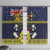 Niue Monuina e Kilisimasi Window Curtain Christmas Uga - Niue Map and Emblem with Hiapo Art Pattern