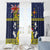 Niue Monuina e Kilisimasi Window Curtain Christmas Uga - Niue Map and Emblem with Hiapo Art Pattern