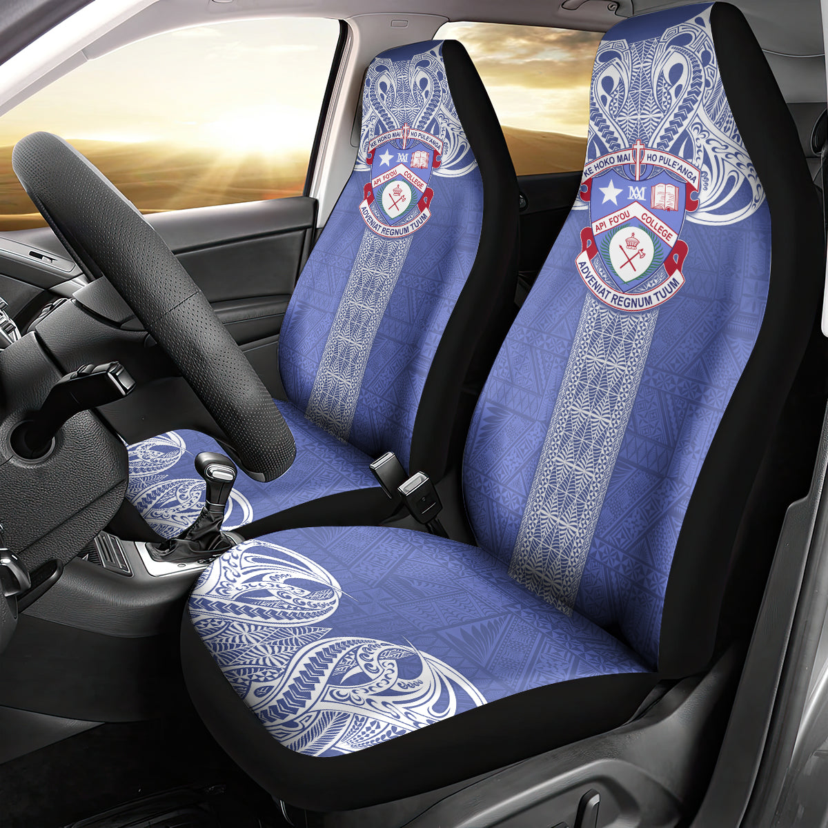 Tonga Apifoou School Car Seat Cover Ngatu and Polynesian Pattern LT03 - Polynesian Pride