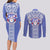 Tonga Apifoou School Couples Matching Long Sleeve Bodycon Dress and Long Sleeve Button Shirt Ngatu and Polynesian Pattern LT03 - Polynesian Pride