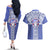 Tonga Apifoou School Couples Matching Off The Shoulder Long Sleeve Dress and Hawaiian Shirt Ngatu and Polynesian Pattern LT03 - Polynesian Pride