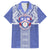 Tonga Apifoou School Family Matching Short Sleeve Bodycon Dress and Hawaiian Shirt Ngatu and Polynesian Pattern LT03 Dad's Shirt - Short Sleeve Blue - Polynesian Pride