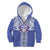 Tonga Apifoou School Kid Hoodie Ngatu and Polynesian Pattern LT03 Zip Hoodie Blue - Polynesian Pride