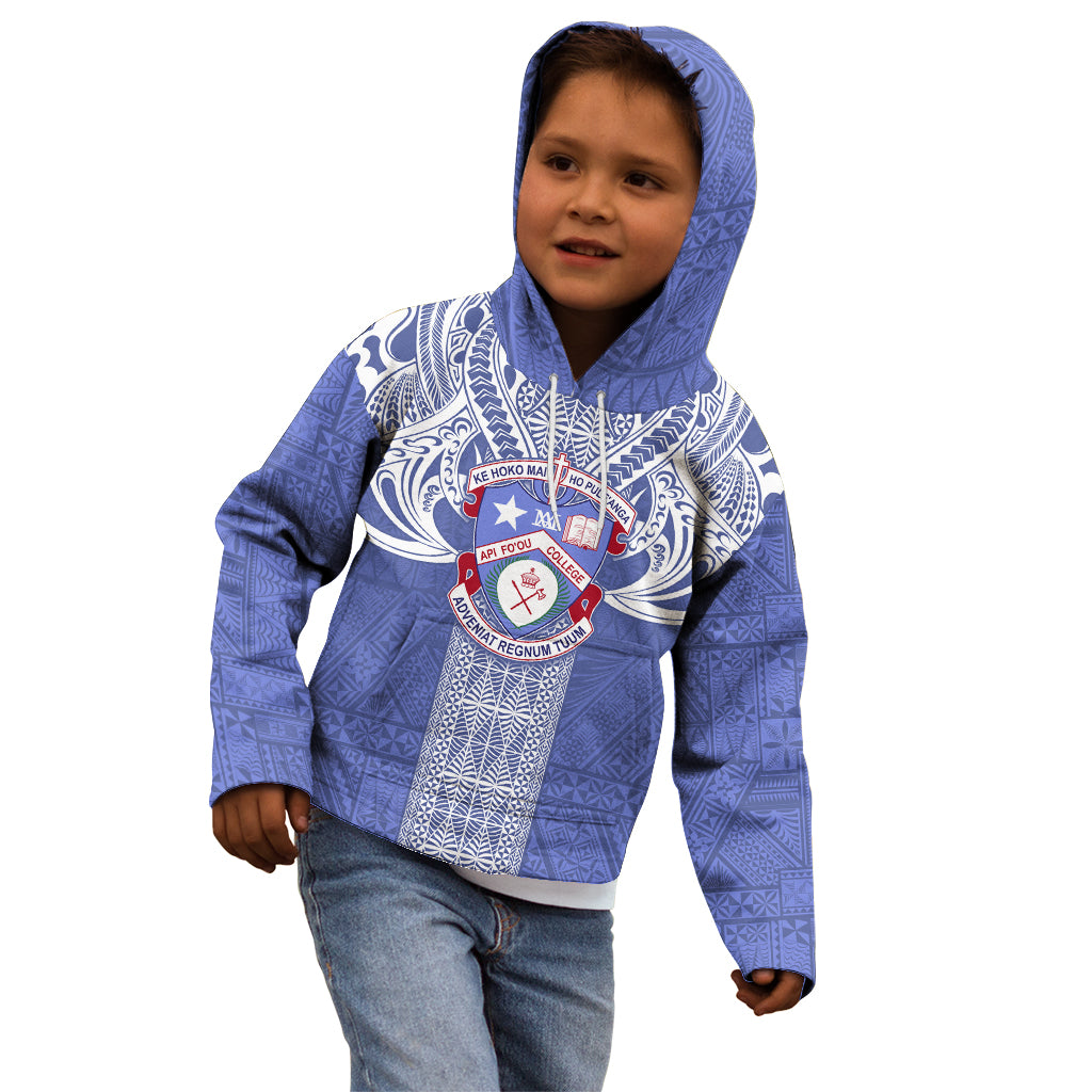 Tonga Apifoou School Kid Hoodie Ngatu and Polynesian Pattern LT03 - Polynesian Pride