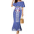 Tonga Apifoou School Mermaid Dress Ngatu and Polynesian Pattern LT03 Women Blue - Polynesian Pride