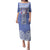 Tonga Apifoou School Puletasi Ngatu and Polynesian Pattern LT03 Long Dress Blue - Polynesian Pride