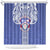 Tonga Apifoou School Shower Curtain Ngatu and Polynesian Pattern LT03 Blue - Polynesian Pride