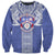 Tonga Apifoou School Sweatshirt Ngatu and Polynesian Pattern LT03 Unisex Blue - Polynesian Pride