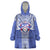 Tonga Apifoou School Wearable Blanket Hoodie Ngatu and Polynesian Pattern LT03 One Size Blue - Polynesian Pride