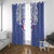 Tonga Apifoou School Window Curtain Ngatu and Polynesian Pattern LT03 With Grommets Blue - Polynesian Pride