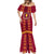 Tonga Beulah College Mermaid Dress Ngatu and Polynesian Pattern LT03 - Polynesian Pride