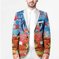 Hawaiian Love-Couple Dolphins and Flamingos Blazer - Polynesian Pride