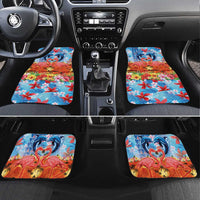 Hawaiian Love-Couple Dolphins and Flamingos Car Mats LT03 Set 4pcs Multicolor - Polynesian Pride