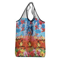 Hawaiian Love-Couple Dolphins and Flamingos Grocery Bag - Polynesian Pride