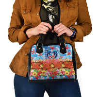 Hawaiian Love-Couple Dolphins and Flamingos Shoulder Handbag LT03 - Polynesian Pride