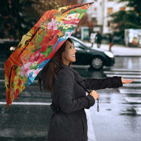 Hawaiian Love-Couple Dolphins and Flamingos Umbrella - Polynesian Pride