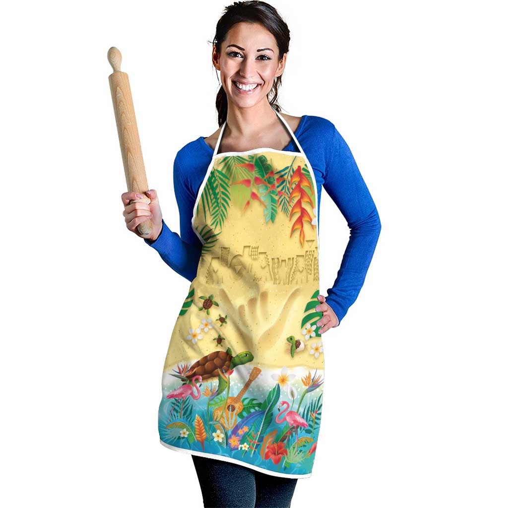 Hawaiian Alohawaii Apron Tropical Plants and Animals on The Beach LT03 - Polynesian Pride