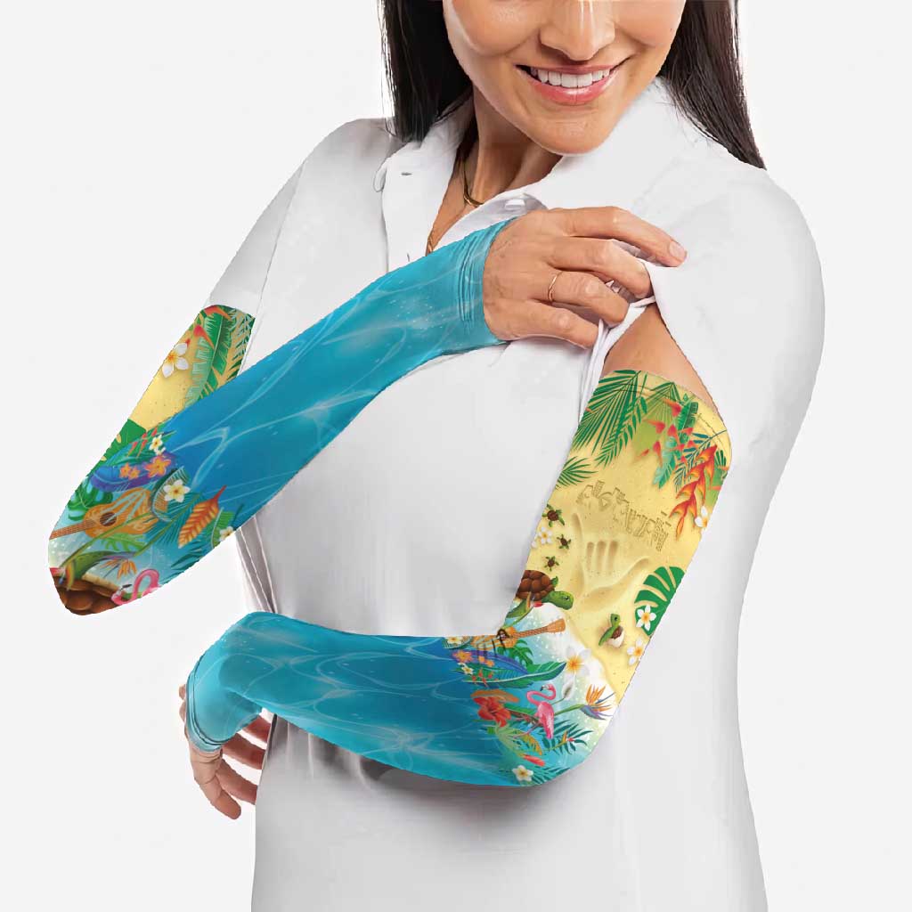 Hawaiian Alohawaii Arm Sleeves Tropical Plants and Animals on The Beach LT03 - Polynesian Pride