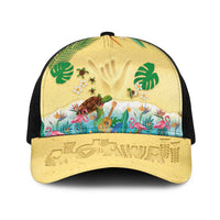 Hawaiian Alohawaii Baseball Net Cap Tropical Plants and Animals on The Beach LT03 One Size Black Multicolor - Polynesian Pride