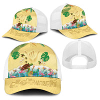 Hawaiian Alohawaii Baseball Net Cap Tropical Plants and Animals on The Beach LT03 - Polynesian Pride