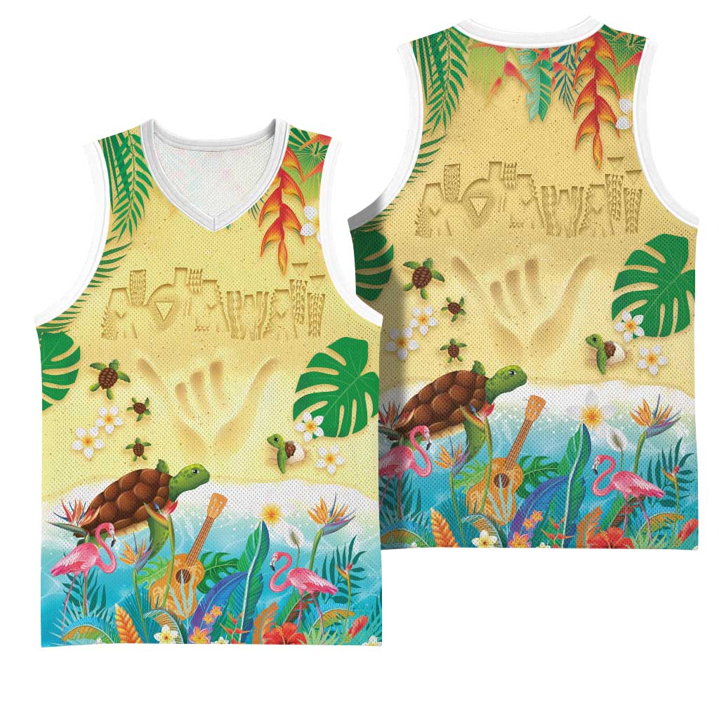 Hawaiian Alohawaii Basketball Jersey Tropical Plants and Animals on The Beach LT03 - Polynesian Pride
