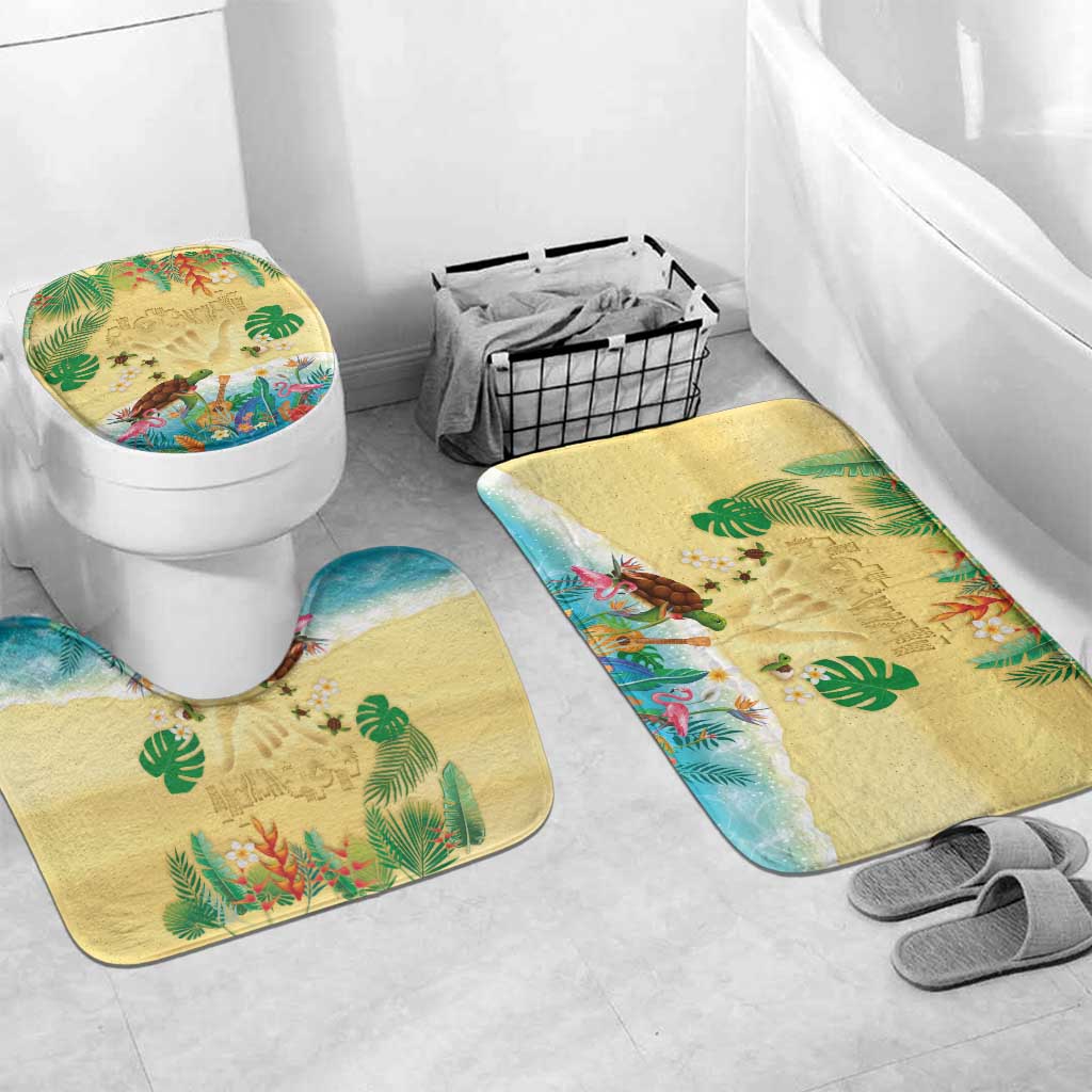 Hawaiian Alohawaii Bathroom Set Tropical Plants and Animals on The Beach - Polynesian Pride