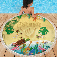 Hawaiian Alohawaii Beach Blanket Tropical Plants and Animals on The Beach - Polynesian Pride