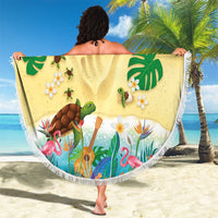 Hawaiian Alohawaii Beach Blanket Tropical Plants and Animals on The Beach - Polynesian Pride