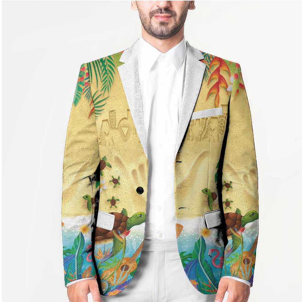 Hawaiian Alohawaii Blazer Tropical Plants and Animals on The Beach - Polynesian Pride