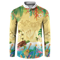 Hawaiian Alohawaii Button Sweatshirt Tropical Plants and Animals on The Beach LT03 Multicolor - Polynesian Pride