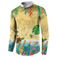 Hawaiian Alohawaii Button Sweatshirt Tropical Plants and Animals on The Beach LT03 - Polynesian Pride