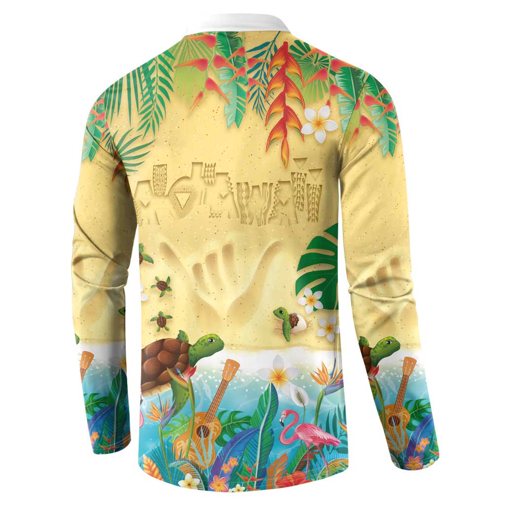 Hawaiian Alohawaii Button Sweatshirt Tropical Plants and Animals on The Beach LT03 - Polynesian Pride