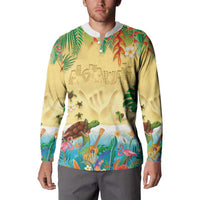 Hawaiian Alohawaii Button Sweatshirt Tropical Plants and Animals on The Beach LT03 - Polynesian Pride