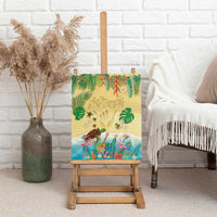Hawaiian Alohawaii Canvas Wall Art Tropical Plants and Animals on The Beach LT03 - Polynesian Pride