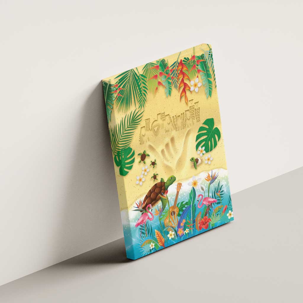 Hawaiian Alohawaii Canvas Wall Art Tropical Plants and Animals on The Beach LT03 - Polynesian Pride