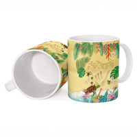 Hawaiian Alohawaii Ceramic Mug Tropical Plants and Animals on The Beach LT03 - Polynesian Pride