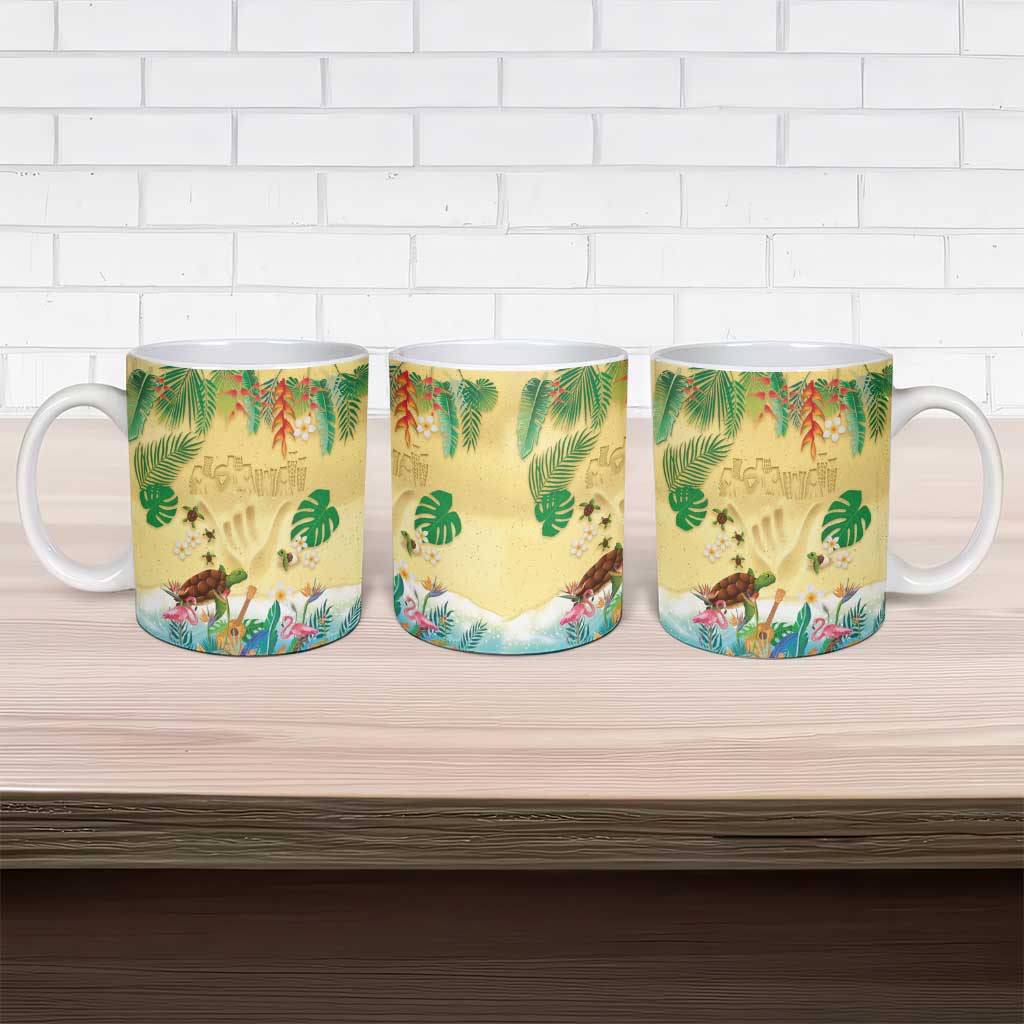 Hawaiian Alohawaii Ceramic Mug Tropical Plants and Animals on The Beach LT03 - Polynesian Pride