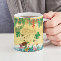 Hawaiian Alohawaii Ceramic Mug Tropical Plants and Animals on The Beach LT03 - Polynesian Pride