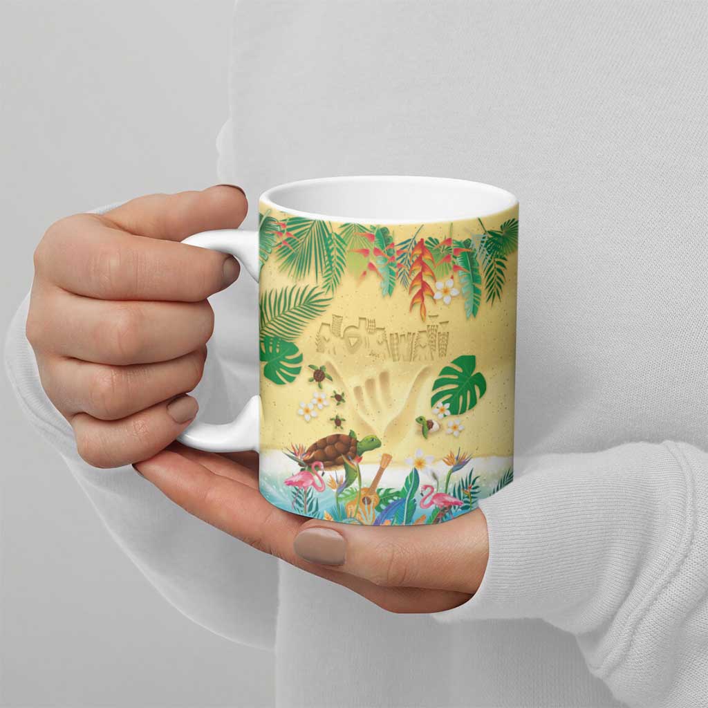 Hawaiian Alohawaii Ceramic Mug Tropical Plants and Animals on The Beach LT03 - Polynesian Pride