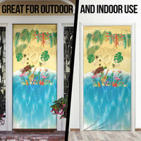 Hawaiian Alohawaii Door Cover Tropical Plants and Animals on The Beach LT03 - Polynesian Pride
