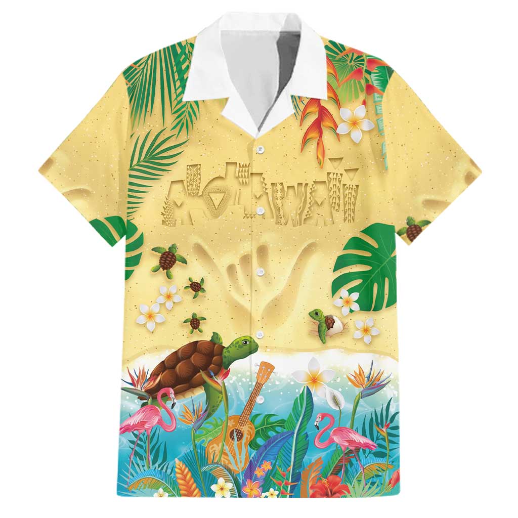Hawaiian Alohawaii Family Matching Puletasi and Hawaiian Shirt Tropical Plants and Animals on The Beach - Polynesian Pride