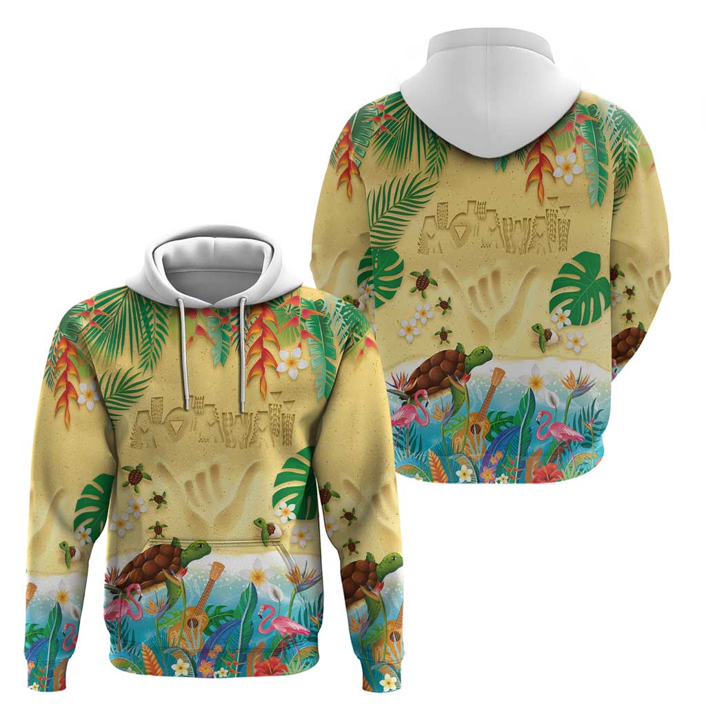 Hawaiian Alohawaii Hoodie Tropical Plants and Animals on The Beach - Polynesian Pride