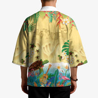 Hawaiian Alohawaii Kimono Tropical Plants and Animals on The Beach LT03 - Polynesian Pride