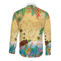 Hawaiian Alohawaii Long Sleeve Button Shirt Tropical Plants and Animals on The Beach LT03 - Polynesian Pride