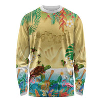Hawaiian Alohawaii Long Sleeve Shirt Tropical Plants and Animals on The Beach LT03 Unisex Multicolor - Polynesian Pride