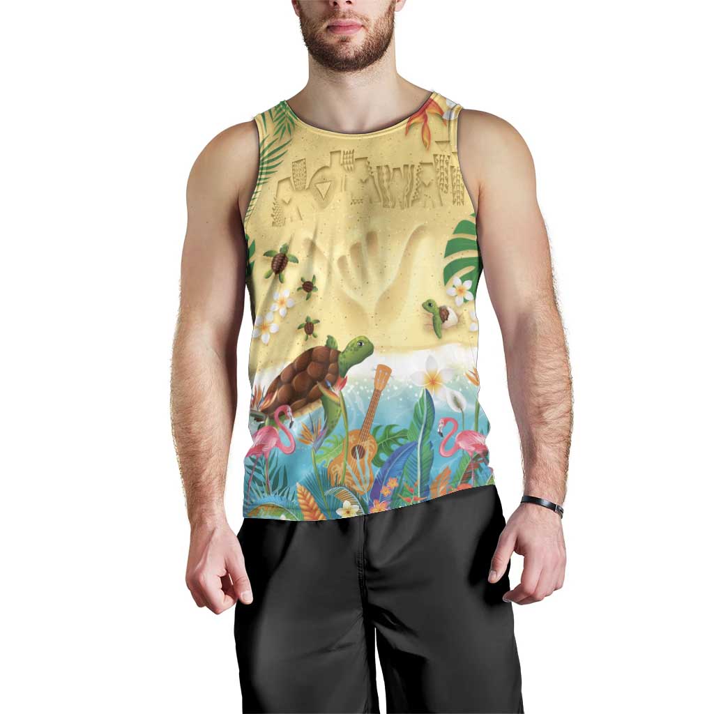 Hawaiian Alohawaii Men Tank Top Tropical Plants and Animals on The Beach LT03 - Polynesian Pride