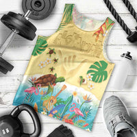 Hawaiian Alohawaii Men Tank Top Tropical Plants and Animals on The Beach LT03 - Polynesian Pride