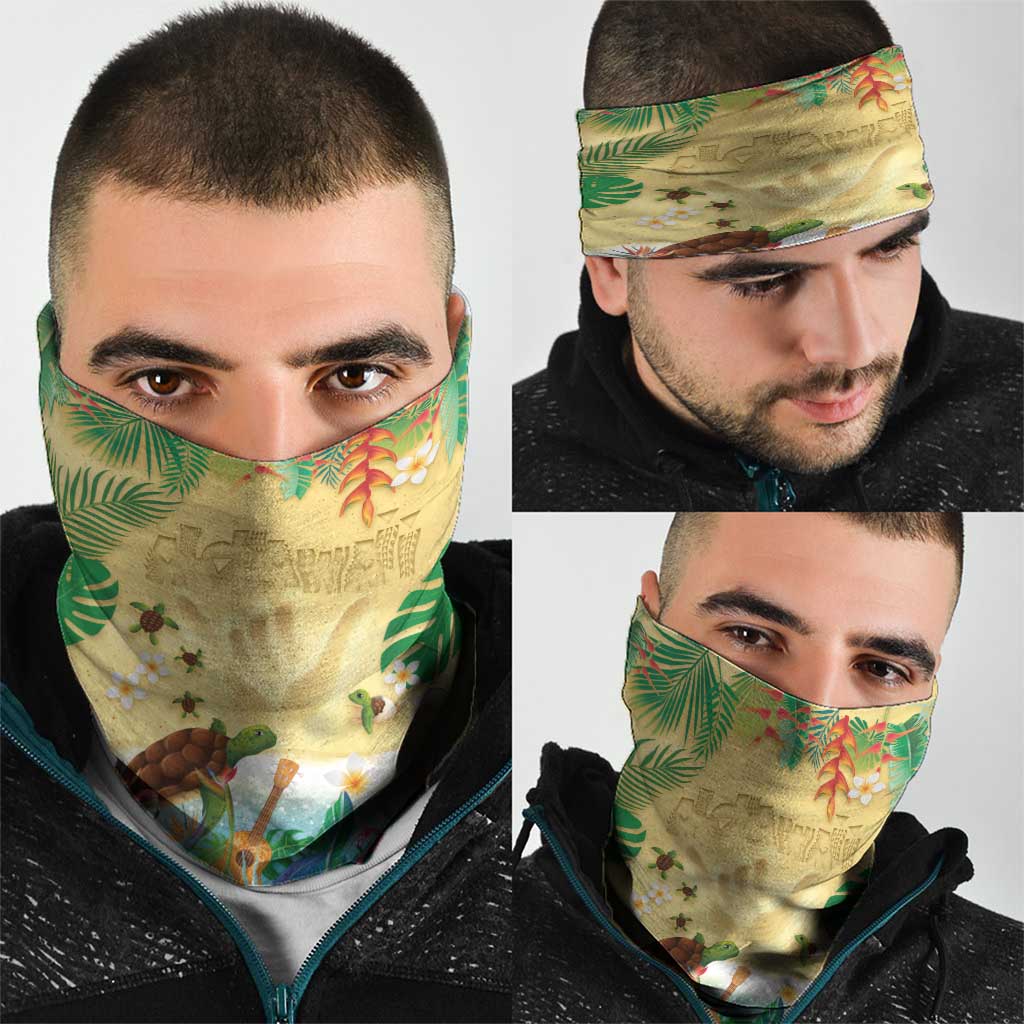 Hawaiian Alohawaii Neck Gaiter Tropical Plants and Animals on The Beach LT03 - Polynesian Pride