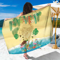 Hawaiian Alohawaii Sarong Tropical Plants and Animals on The Beach - Polynesian Pride